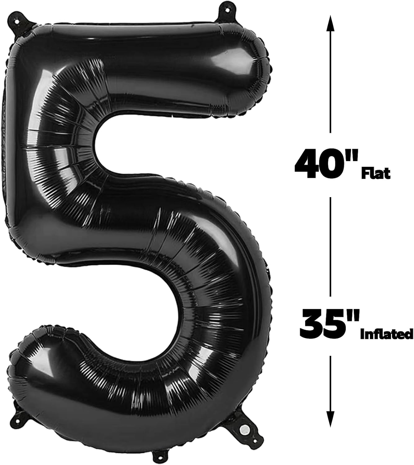 Black Number 25 Balloon, 40 Inch, Birthday Party Decorations, Anniversary & Graduation Supplies
