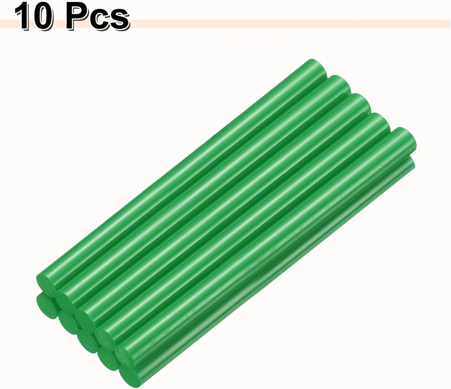 HARFINGTON 10pcs Hot Glue Sticks 0.43" Dia x 5.91" Long EVA Mini Hot Melt Adhesive Glue Stick for Hot Melt Gun Wood Plastic Glass Flowers Fabrics Foam, Deep Green