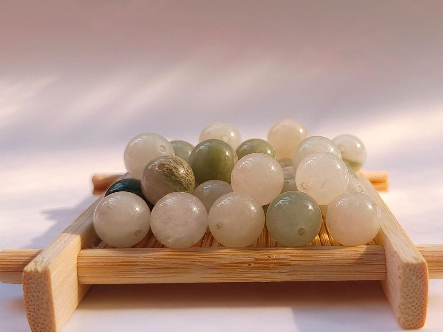 Stone Beads 6mm 140pcs Tiansan Jade Beads Round Loose Gemstones Beads for Bracelet Necklace Jewelry Making (6mm, 60616 Tiansan Jade)