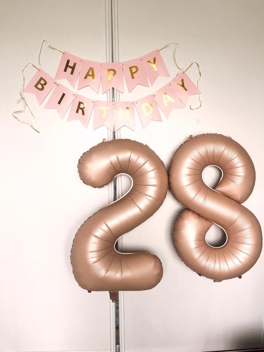 Light Brown Foil Number 8 Balloon 40 Inch, Helium Mylar Eight Number 8 18 28 38 48 58 80 88 Birthday Balloons, 8th Light Brown Women Men Wedding Anniversary, Graduations Party Supplies