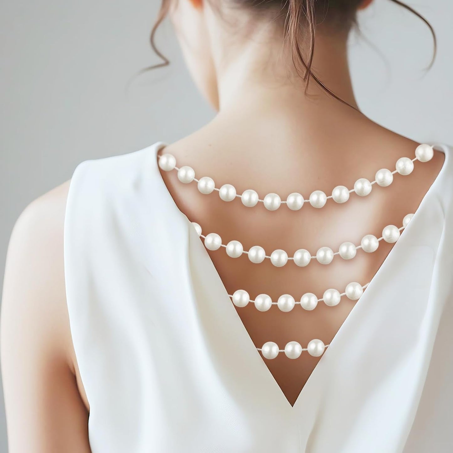 33 Feet Faux Pearl Beads Garland 10mm Craft String Pearls for Wedding Centerpiece Christmas Tree and Flowers Decoration DIY(White)