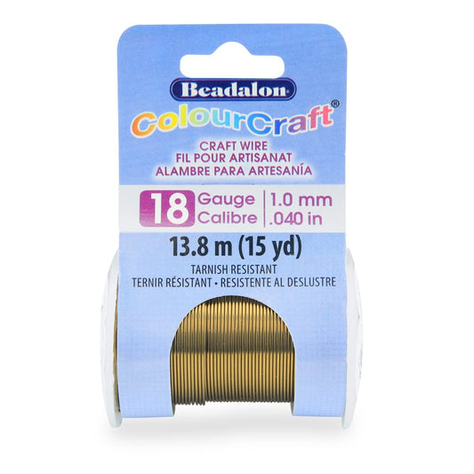 Beadalon ColourCraft Wire, 18 Gauge, Vintage Bronze Color, 10 yd Spool
