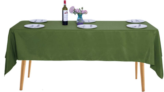 Ascoza 2pack 60x120 Inch Willow Rectangular Tablecloth 6 Feet Table Cloth in Polyester Fabric for Wedding/Banquet/Restaurant/Parties