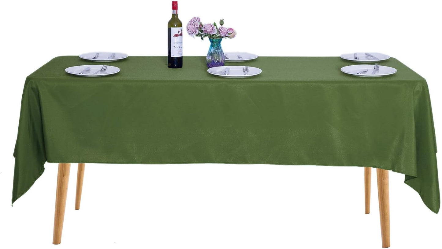Ascoza 2pack 60x102 Inch Willow Rectangular Tablecloth 6 Feet Table Cloth in Polyester Fabric for Wedding/Banquet/Restaurant/Parties