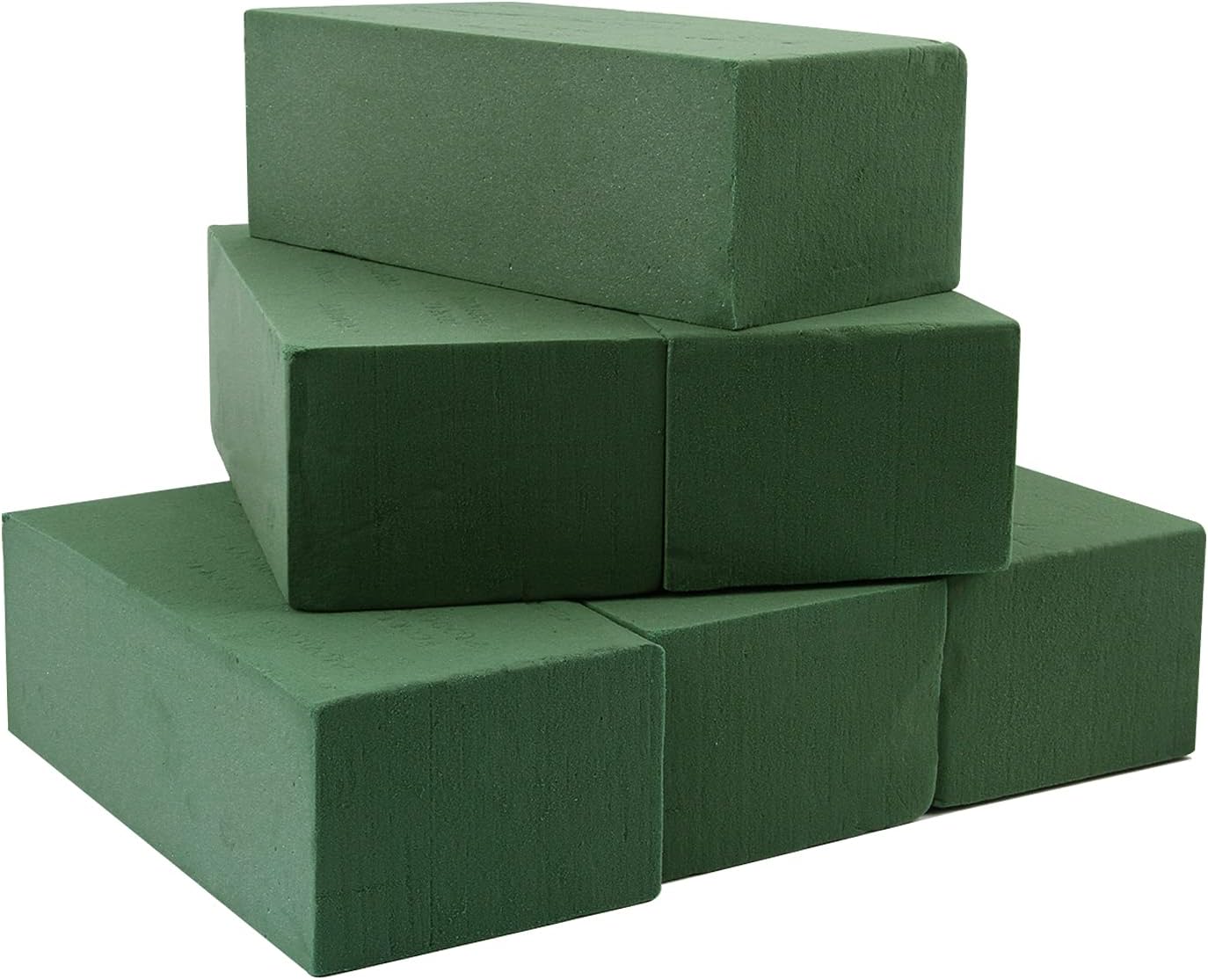 KIMOBER Wet Floral Foam Bricks,Large 9''Lx4''Wx3''H Green Foam Blocks for Flower Arrangement, Wedding,Party Decoration, Pack of 6