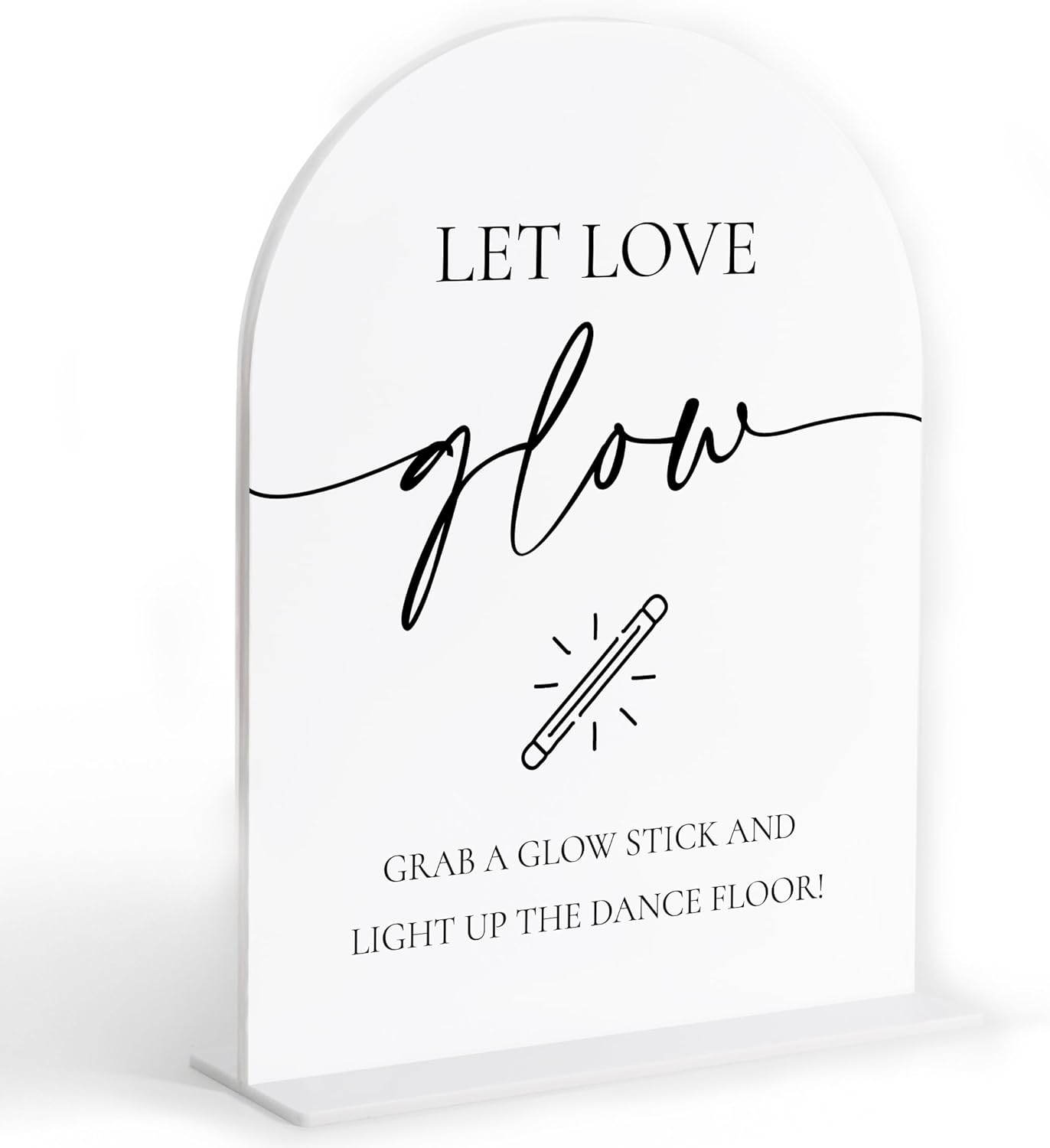 Let Love Glow Sign Wedding, White Arch Acrylic Sign, Wedding Dance Floor Props, Bridal Shower Decor, Engagement Party Decor, Centerpiece Table Decorations Party for Bride and Groom-18