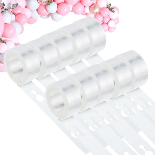 Balloon Arch Strip 10 Rolls 164 Feet Double Hole Tape Strip Balloon Decorating Arch Garland Strips Kit for Wedding Birthday Christmas Valentines Party