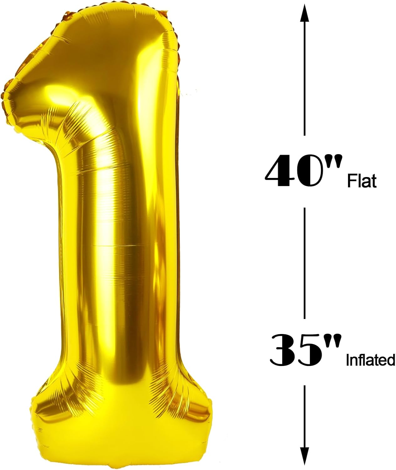Gold Mylar Number 10 Balloon 40 inch, Number 10 Birthday Balloon for Boy Girl, Gold Foil Balloon for 10 Ten Birthday Party, Anniversary Celebration Number Balloons Decorations