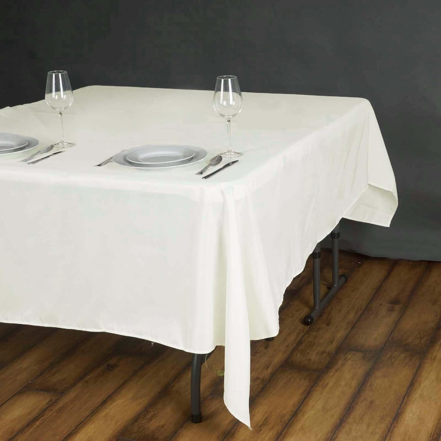 Efavormart 70" Square Linens Ivory Wholesale Linens Polyester Square Linen Tablecloth for Wedding Banquet Party Restaurant