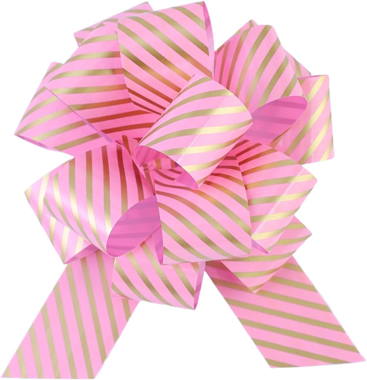 FORBINBO 12 Pieces Stripe Pull Bow Large Gift Wrapping Pull Bows with Ribbon for Christmas Presents Wedding Gift Wrapping Baskets