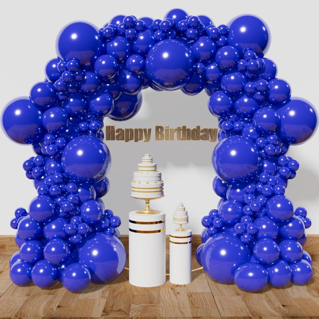 KAWKALSH Blue Balloon Arch Kit 111Pcs 18 12 5 Inch Latex Party Balloons Garland for Birthday Baby Shower Wedding Engagement Anniversary Christmas Party Decorations