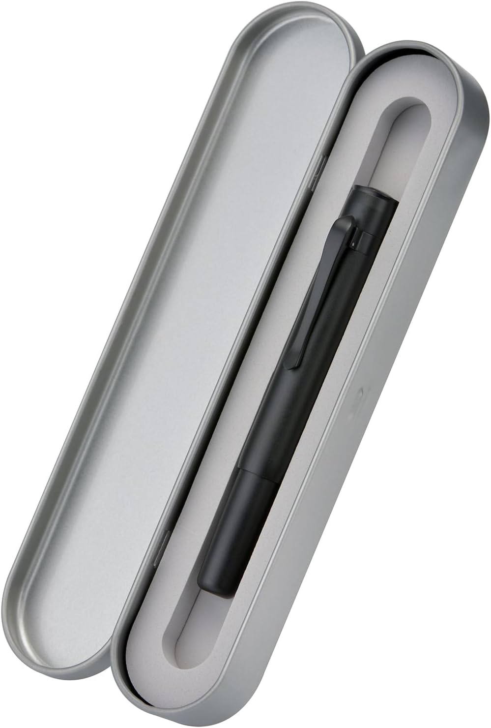Hongdian M2 Mini Fountain Pen with Bent Nib, Sleek Shape Aluminium Short Pocket Travel Pen (Matte Black)