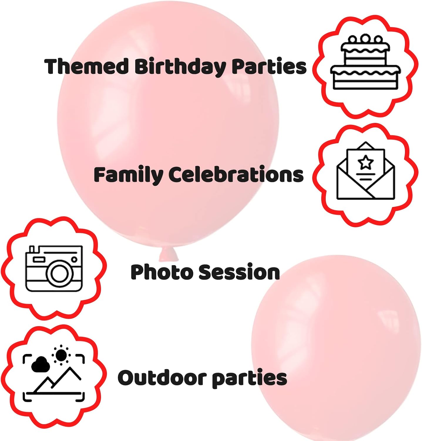 Red Balloon 110pcs, Red Latex Balloons12 inch for Birthday Valentine's Day Wedding(with 2 Ribbons).