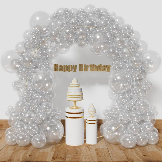 KAWKALSH Clear Balloon Arch Kit 111Pcs 18 12 5 Inch Latex Party Balloons Garland for Birthday Baby Shower Wedding Engagement Anniversary Christmas Party Decorations
