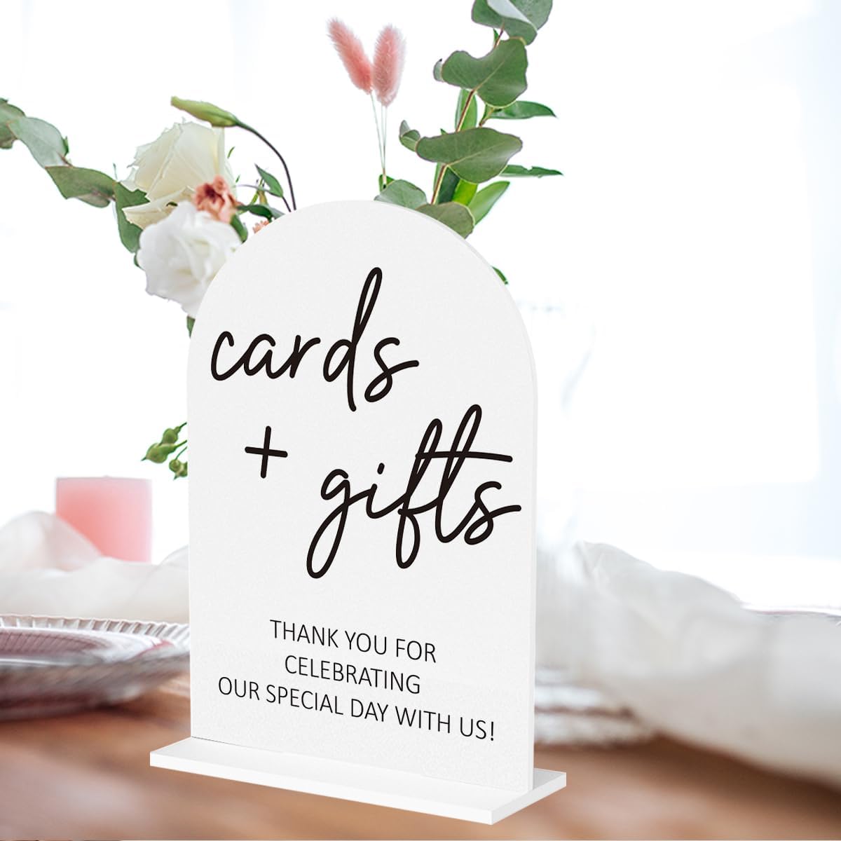 2Pcs Dessert Bar Sign Cards and Gifts Signs for Wedding Engagement Party Bridal Shower Baby Shower Table Desk Acrylic Decor