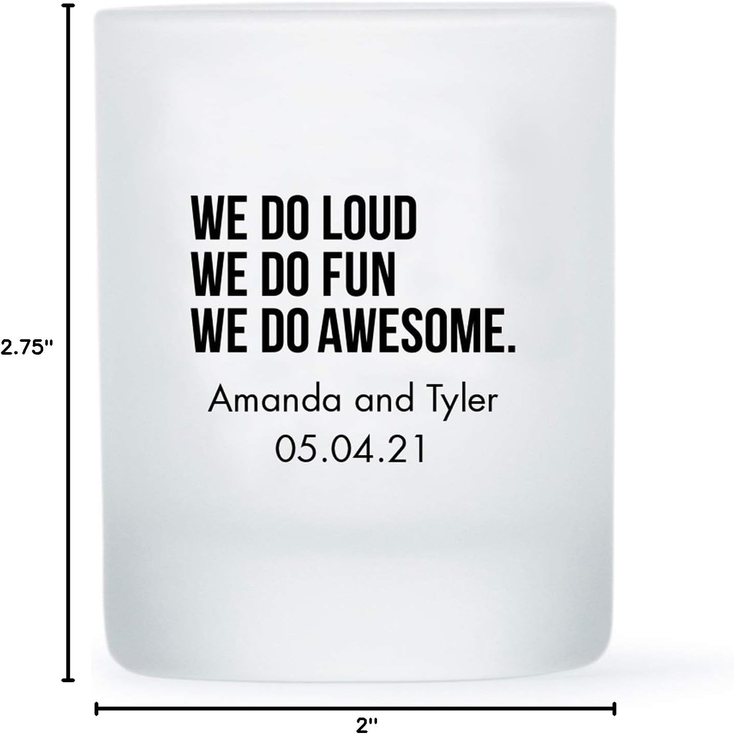 WEDDINGSTAR Personalized 3oz Frosted Shot Glass Customizable Full Color Print - 1 pack (sample)