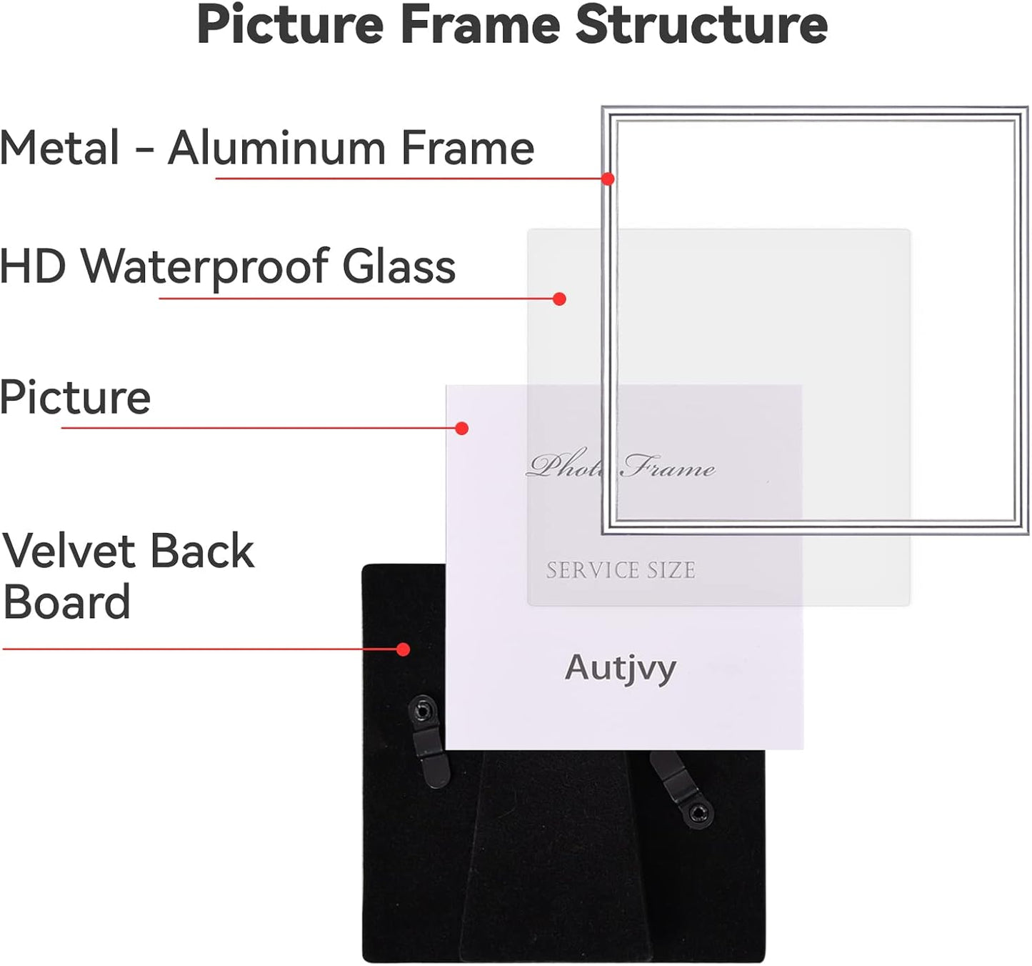 4x4 Picture Frame Silver Brushed Modern Simple Thin Aluminum Metal Photo Frame with HD Real Glass, Display for Tabletop and Wall Collage. (2 Pack)