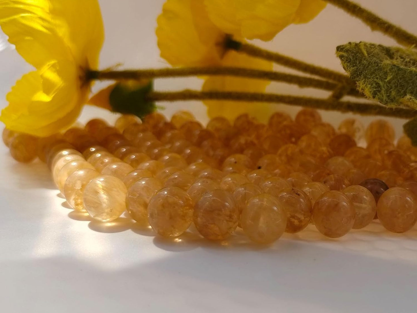 Stone Beads 8mm 100pcs Tea Watermelon Quartz Beads Round Loose Gemstones Beads for Bracelet Necklace Jewelry Making (8mm, 60823 Tea Watermelon Quartz)