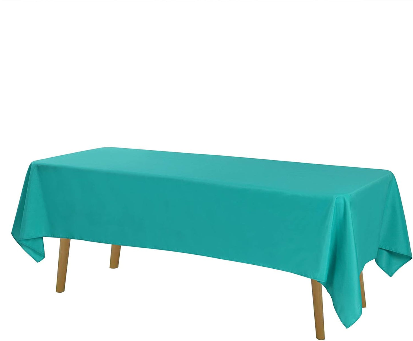 Rectangle Tablecloth 60x102 inch Washable Polyester Fabric Table Cloth for Wedding Party Dining Banquet Decoration（60x102, Turquoise）