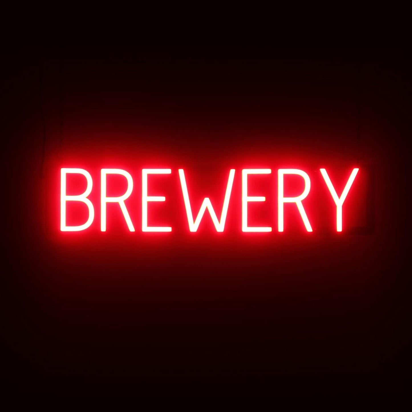 SpellBrite BREWERY Sign | Beer-Related Sign with Neon Look, Red LED Light Source | 29.1" x 6.3"