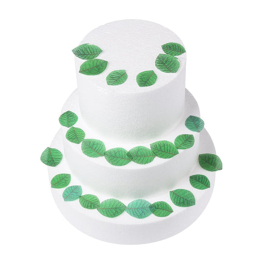 GEORLD 24Pcs Edible Cake & Cupcake Toppers Green Leaves Decoration …