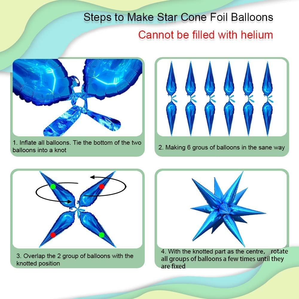 3pcs 26inch babe pink Star foil balloons.babe Explosion Star burst star balloon-Spike cone balloon for birthday party decorations,wedding,Bachelor party