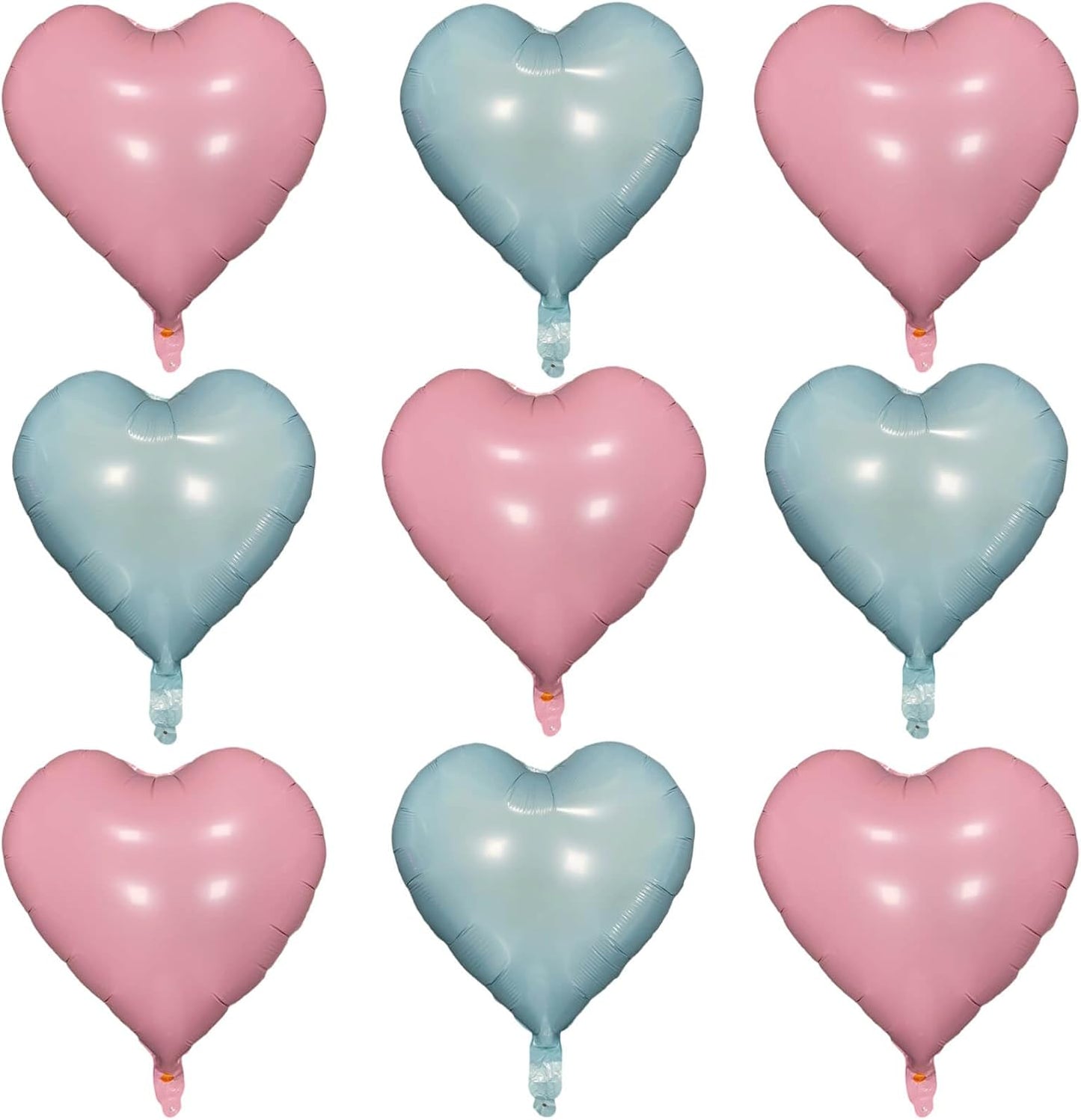 Pink Heart Shaped balloons Pack of 10,18 Inch Love Valentine Balloons Blue Heart Romantic Balloons For Valentines Day Propose Marriage Wedding Bridal Shower Engagement Party Decorations