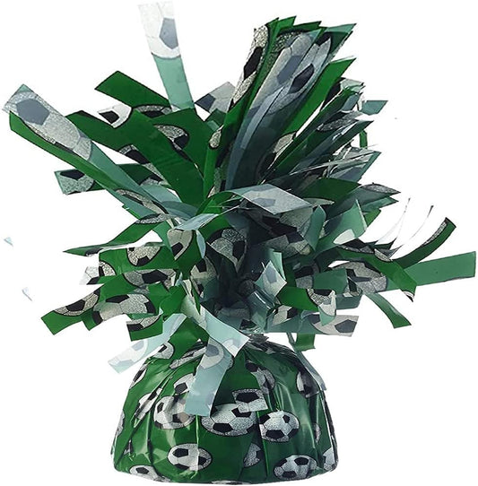 PMU 6 Pcs Soccer Kisses Balloon Weights - Decorative Balloon Weight for Christmas, Thanksgiving, Birthday, Party Favors, Wedding & Baby Shower - 6oz. Soccer, Pkg/6