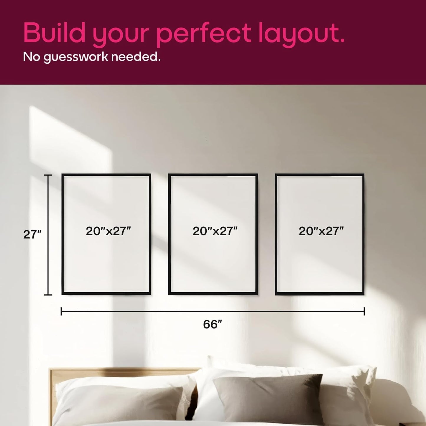 Mixtiles Official - Custom Photo Tiles - Personalized Printed Photos - Magnetic Wall Frames - Adhesive Sticker, No Nails - Various Sizes and Frames - large-set-Tile - Clean Frame