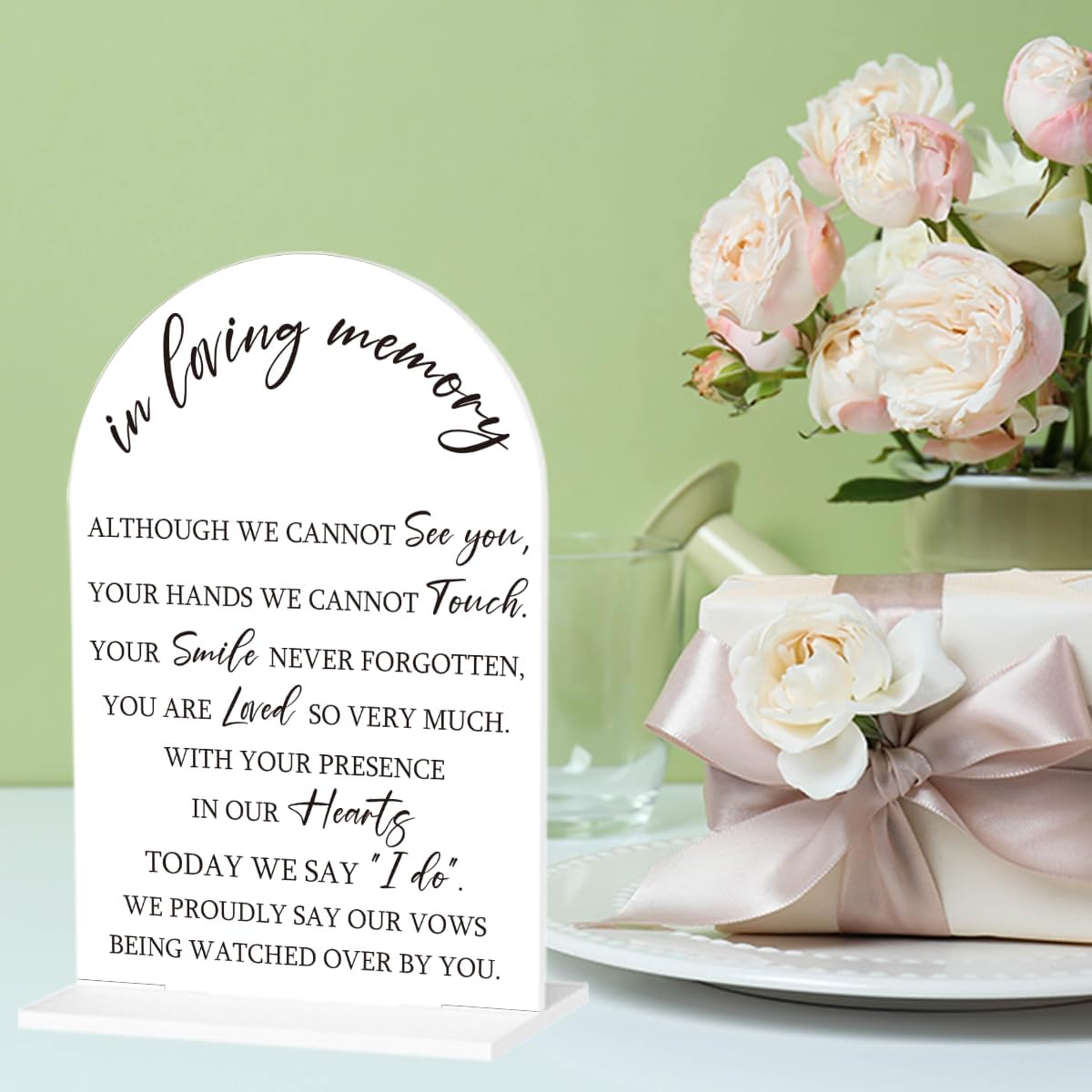 In Loving Memory Wedding Sign, Wedding Engagement Bridal Shower Baby Shower Reception Event Party Table Desk Acrylic Decor