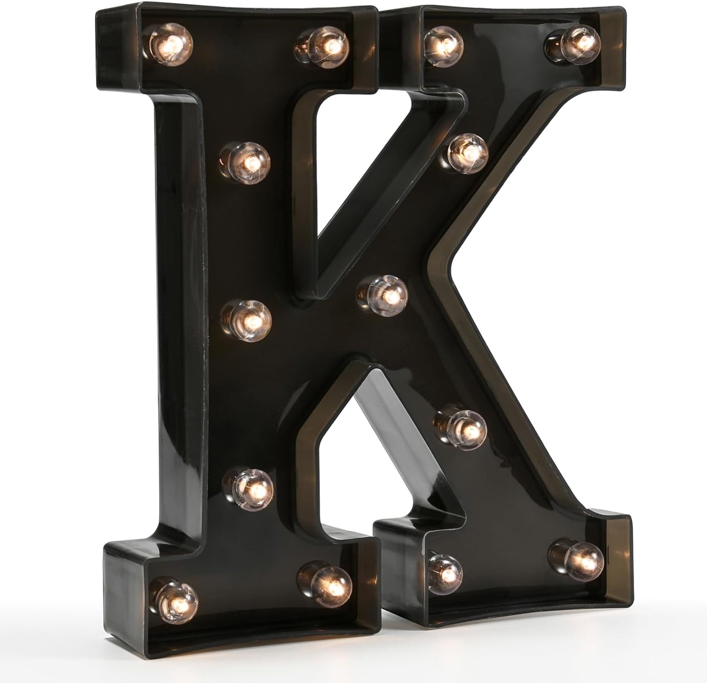 OYCBUZO Light Up Black Alphabet Marquee Letters Sign LED Marquee Number Lights Sign for Night Light Home Bar Christmas Lamp Birthday Party Wedding Decoration K