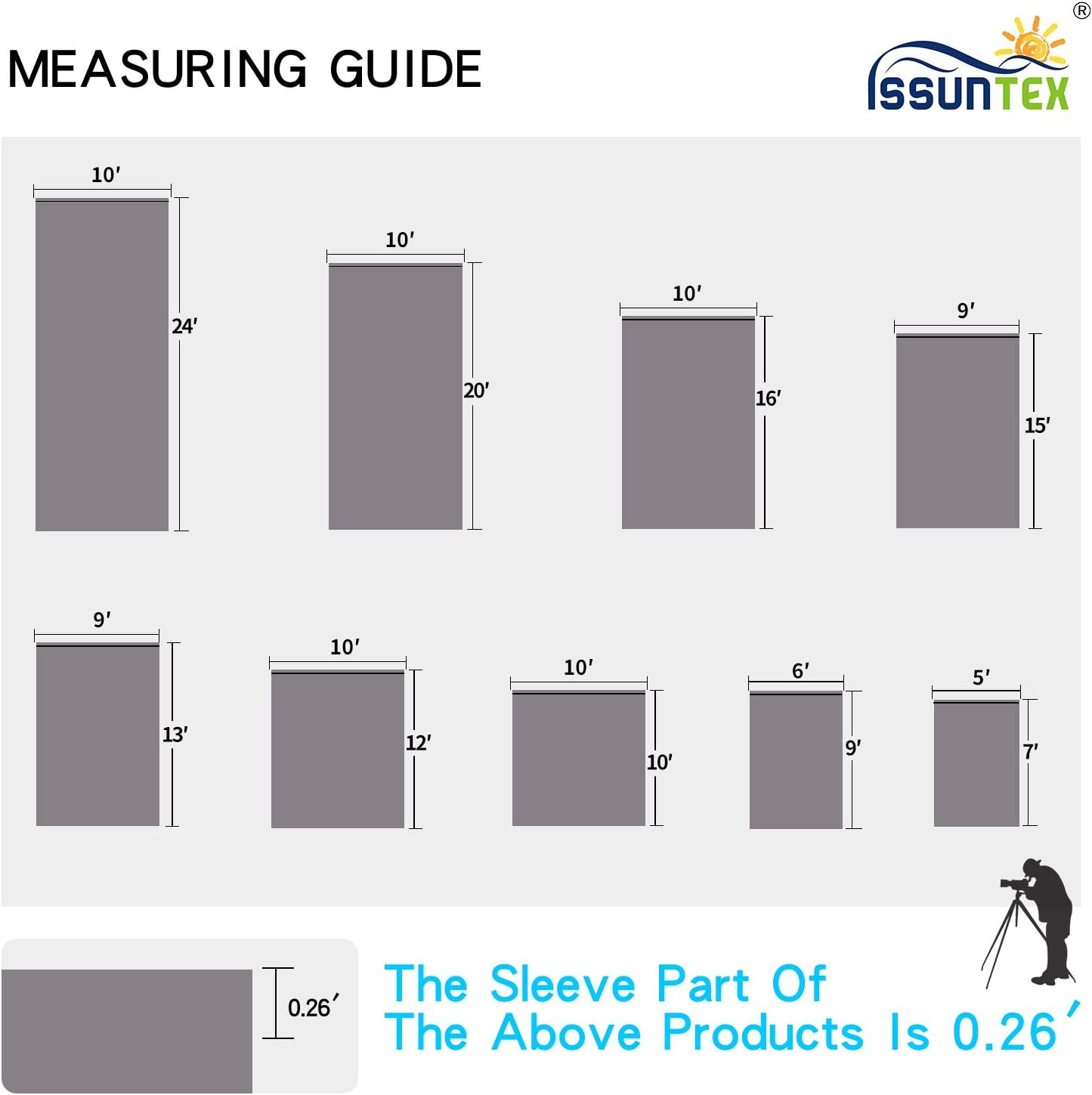 ISSUNTEX 10X10 ft/3X3 Meters Background Photo Backdrop, Photo Studio, Collapsible High Density Screen for Video Photography and Television-Gray