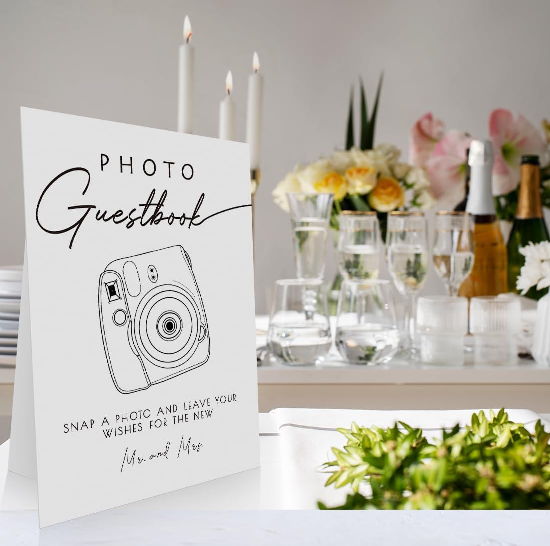 Wedding Photo Guestbook Sign 8 x 11 Inch, Photo Guest Book Sign, Photo Minimalist Wedding Sign, Reception Signage, Snap It Sign, Modern Wedding Sign WDS16