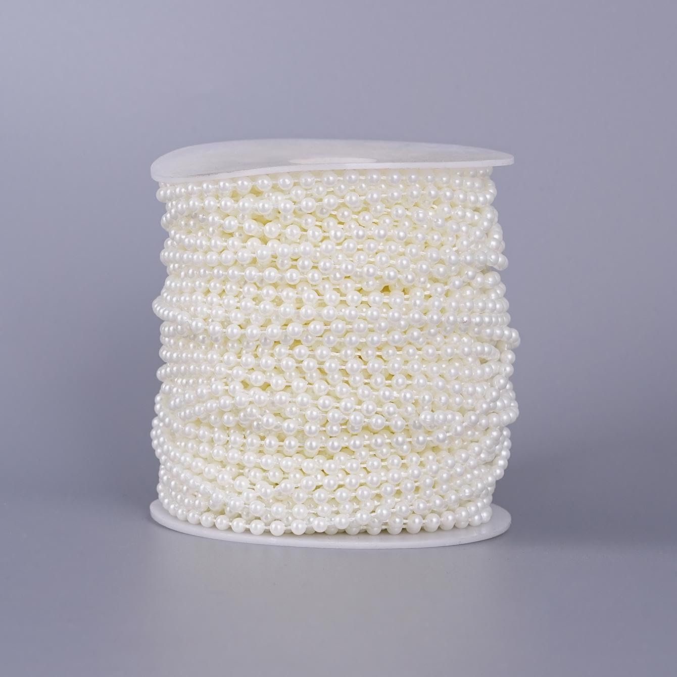 44 Yards/131 Feet Pearl Garland Craft String Pearls, Faux Pearl for Wedding Party Decoration, Christmas Tree Decorations and DIY Crafts (Ivory, 4 mm 131 Feet)