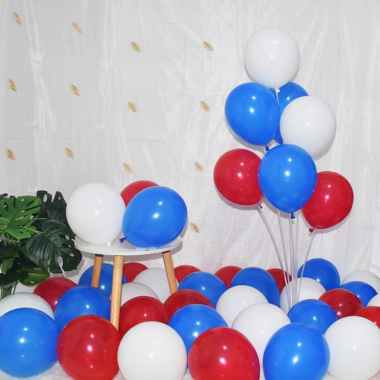 300 Pack Red White and Blue Balloons - 5 Inch Mini Red White Blue Latex Small Balloons - 100 of Each Colors for Party Balloons Arch Wreath Assorted Colors Decorations