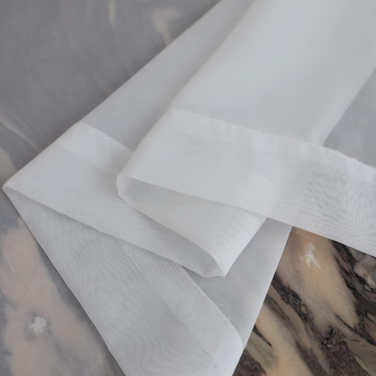 Window Ivory Sheer Curtains 160 Inches Long 2 Panels Sheer Curtain Basic Rod Pocket Panel for Bedroom Children Living Room Yard Kitchen (Ivory, 52" W x 160" L | 2 pcs)