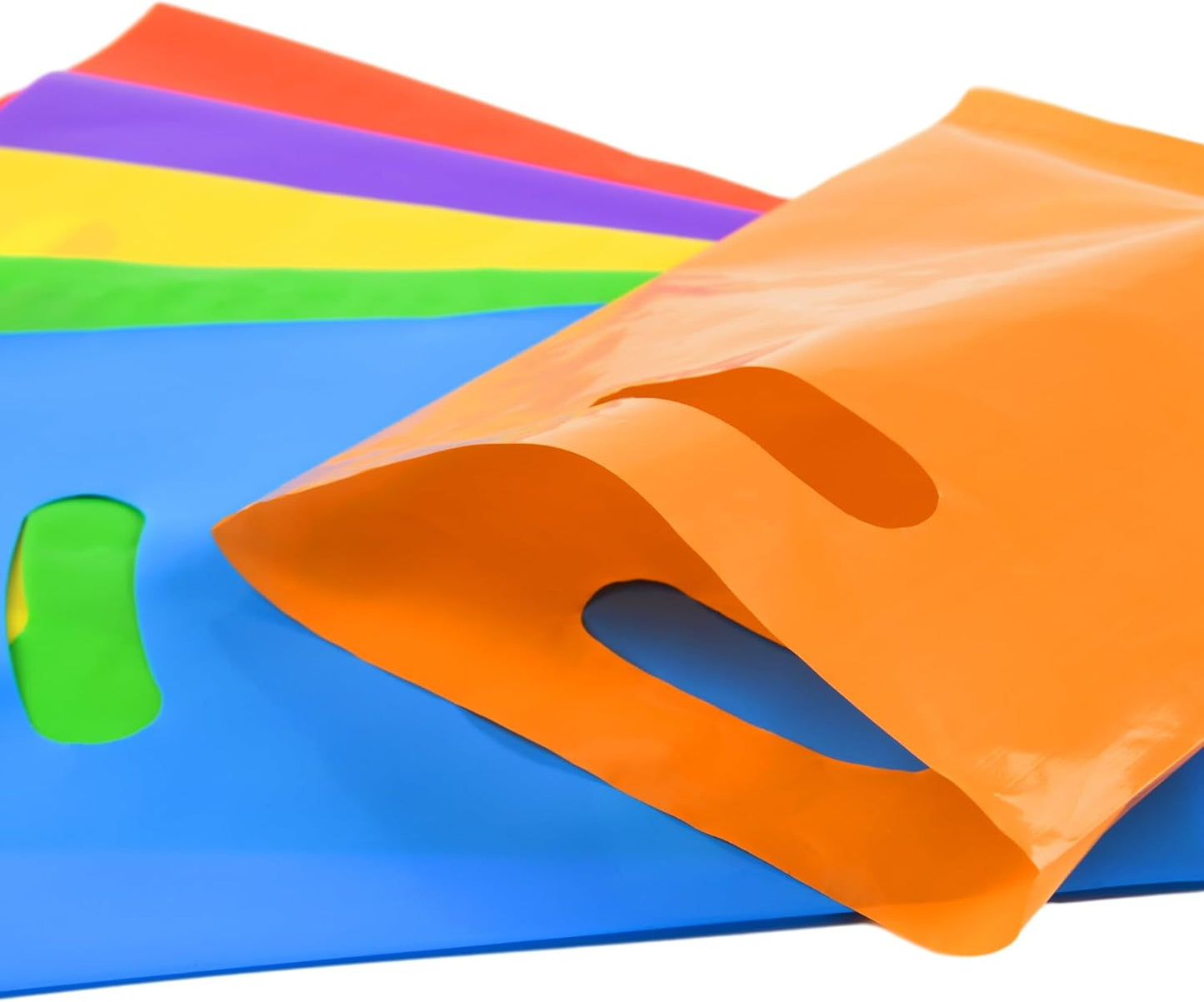 36 PCS Plastic Party Favor Small Gift Bags, 6"x8" Goodie Bags for Kids, Candy Treat Pouches Bulk with Handle for Kids' Birthday Party, Thanksgiving, Christmas, Halloween, 6 Colors