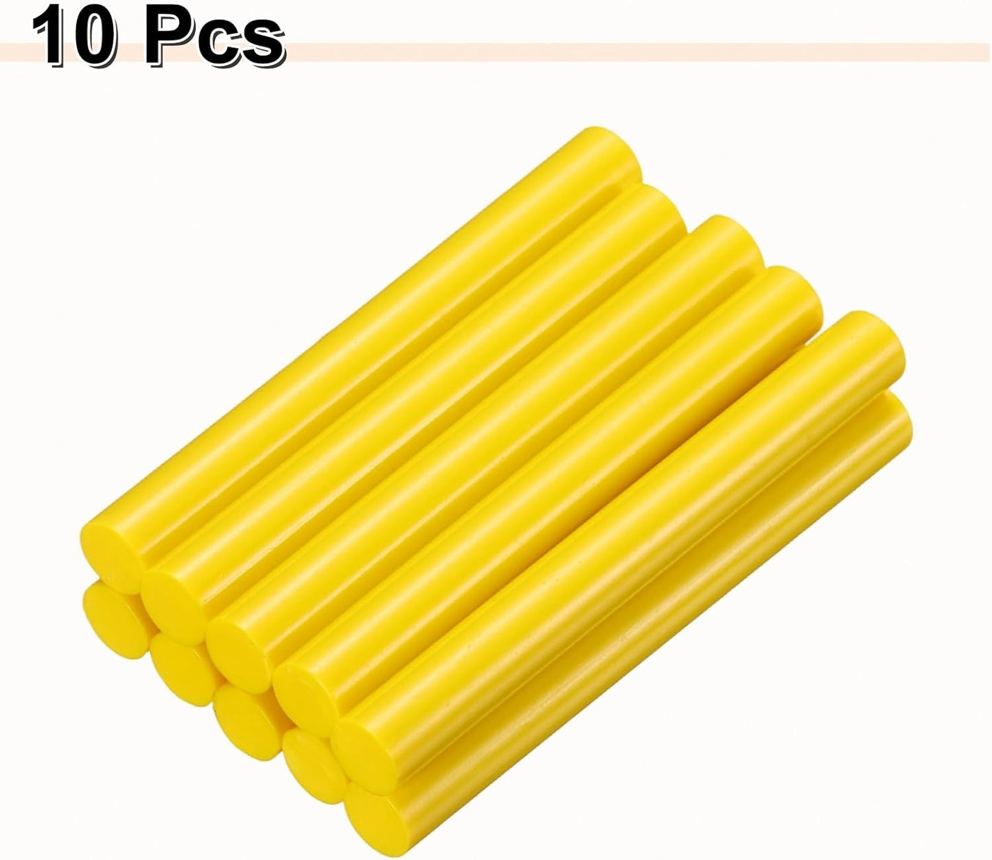 HARFINGTON 10pcs Hot Glue Sticks 0.43" Dia x 3.94" Long EVA Mini Hot Melt Adhesive Glue Stick for Hot Melt Gun Wood Plastic Glass Flowers Fabrics Foam, Yellow
