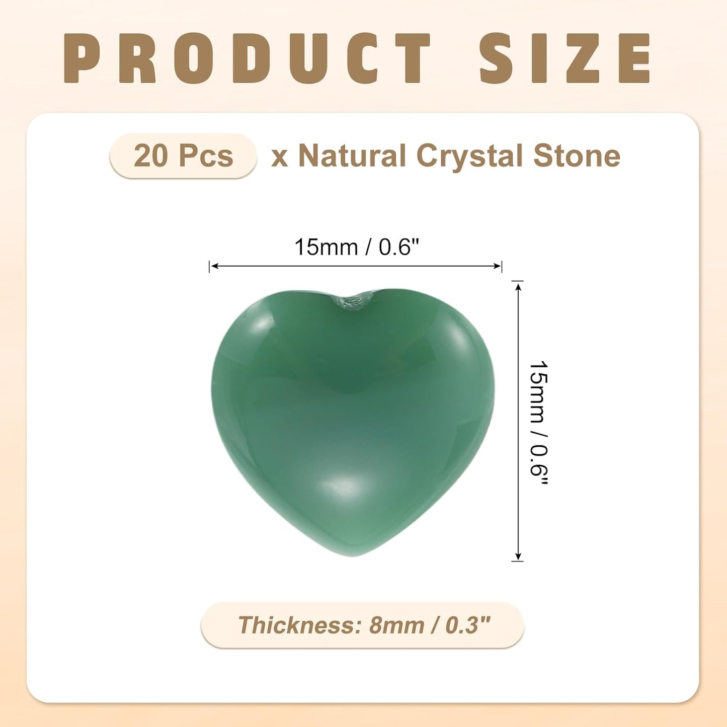 PATIKIL 20 Pcs Natural Heart Shaped Crystal Stone, 0.6 Inch Mini Polished Love Gemstone Crystal, Pocket Rock Engraved Worry Stones for Women Gifts Meditation, Clear Green