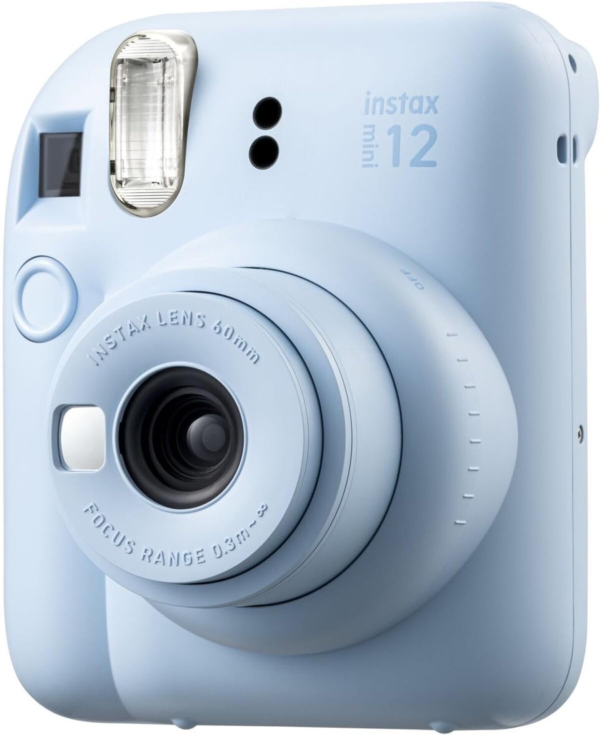 FUJIFILM INSTAX MINI 12 Film Camera Pastel Blue Bundle with Instant Film- 60 Photo Sheets with Camera Case and Accessories Ideal Gift for Kids, Teenage Girl & Adults