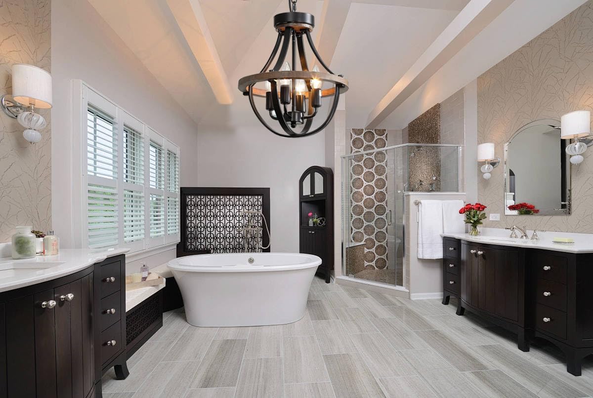 Farmhouse Modern Chandelier,16inch Rustic Vintage Ceiling Hanging Light Fixture, 5-Light Chandeliers for Living Room Entry Dining Room Hallway Foyer Entryway Kitchen Island Bedroom