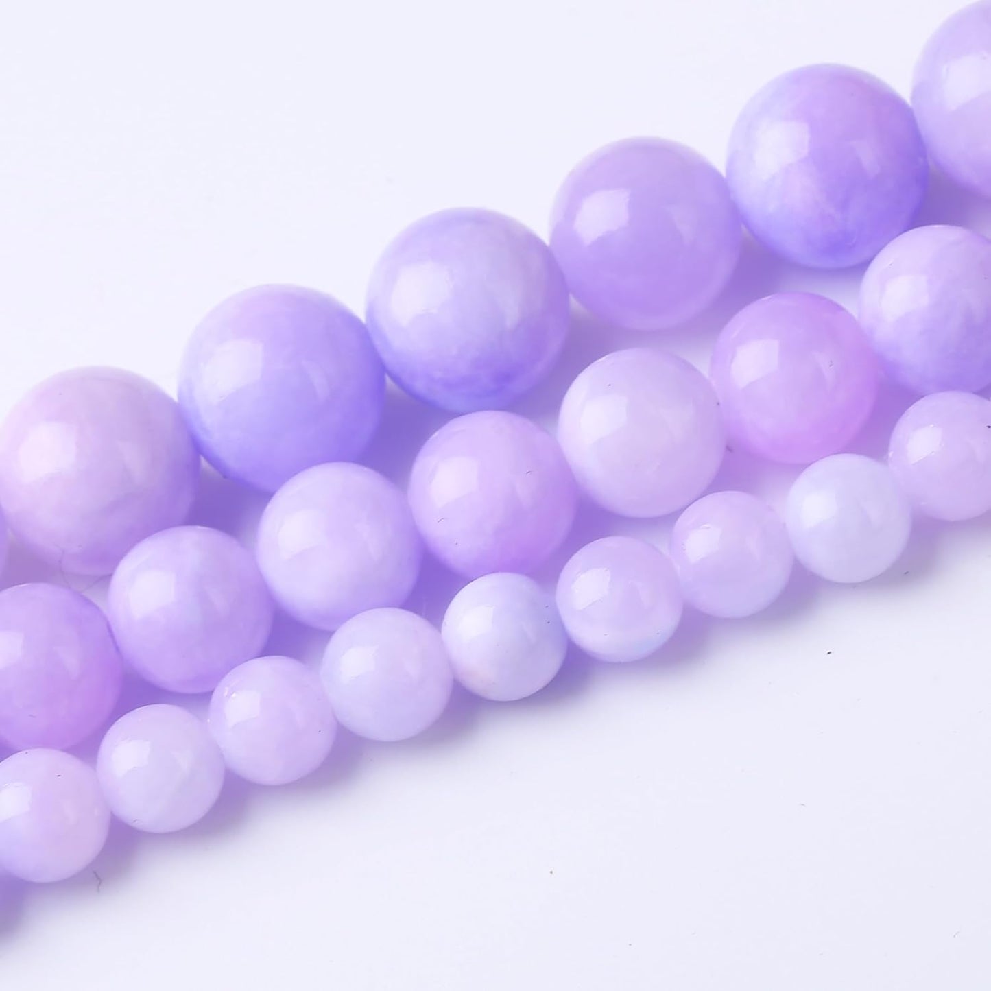 Purple Persian Jade Stone Beads Gemstone Round Crystal Energy Jade Beads Stone Beads for Jewelry Making DIY Bracelet Necklace Jewelry Making 1 Strand 15.5inch 4MM