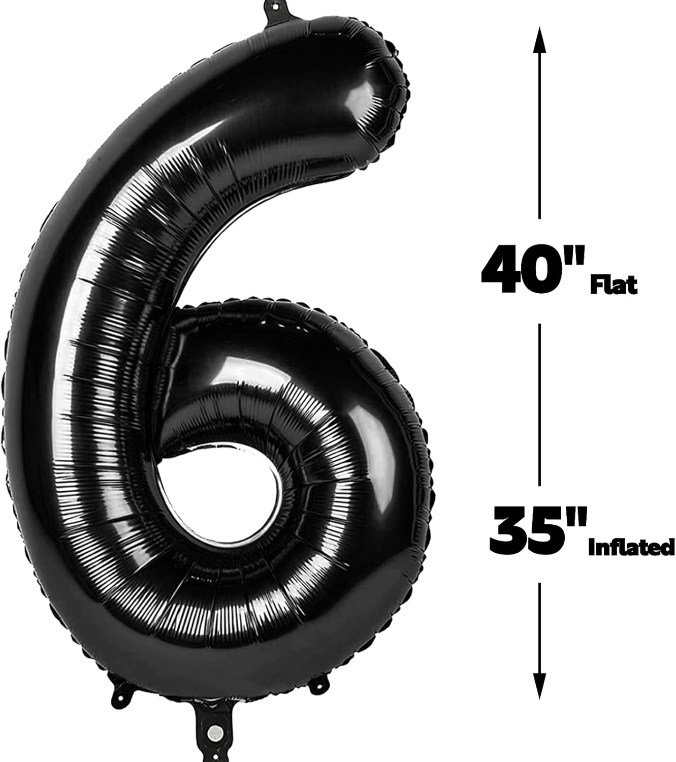 40 Inch Black Mylar Foil Number 16 Birthday Balloon, 16 Boy Girl Party Decorations Supplies, Big Helium Balloons Numbers for 16 61 Men Women Anniversary