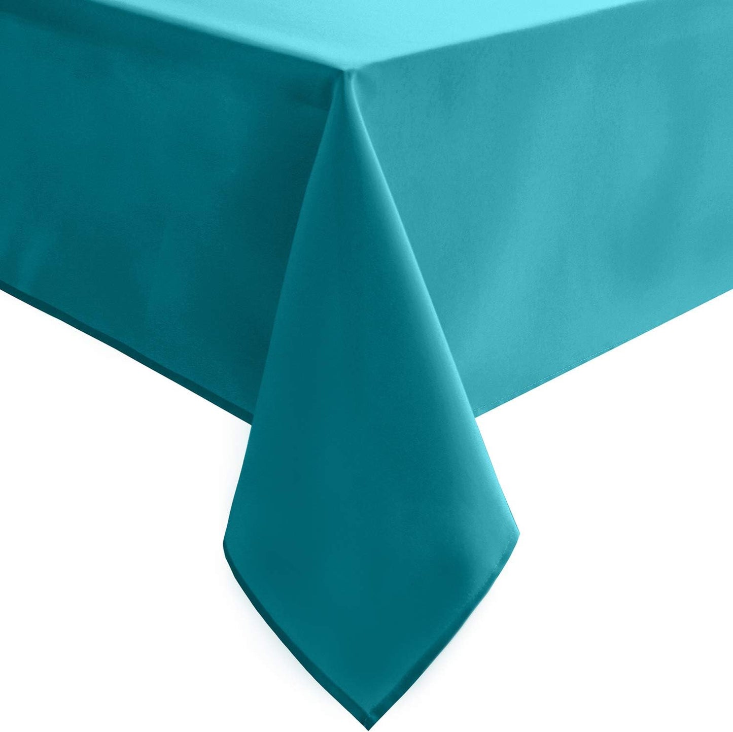 Hiasan Rectangle Tablecloth - Waterproof Spillproof and Wrinkle Resistant Washable Polyester Table Cloth for Dining Party, 52 x 70 inch, Turquoise