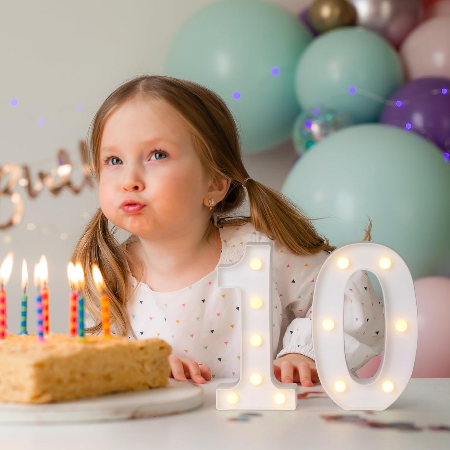 Foaky Rechargeable LED Letter Lights Sign Marquee Light Up Letters Sign for Night Light Wedding/Birthday Party Christmas Lamp Home Bar Decoration (0)