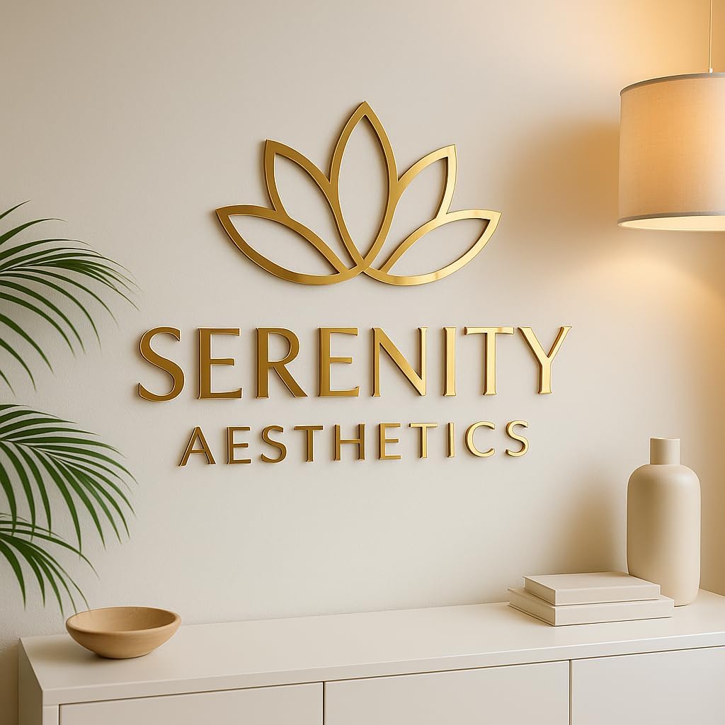 Personalized Acrylic Sign – Modern Logo for Reception Wall