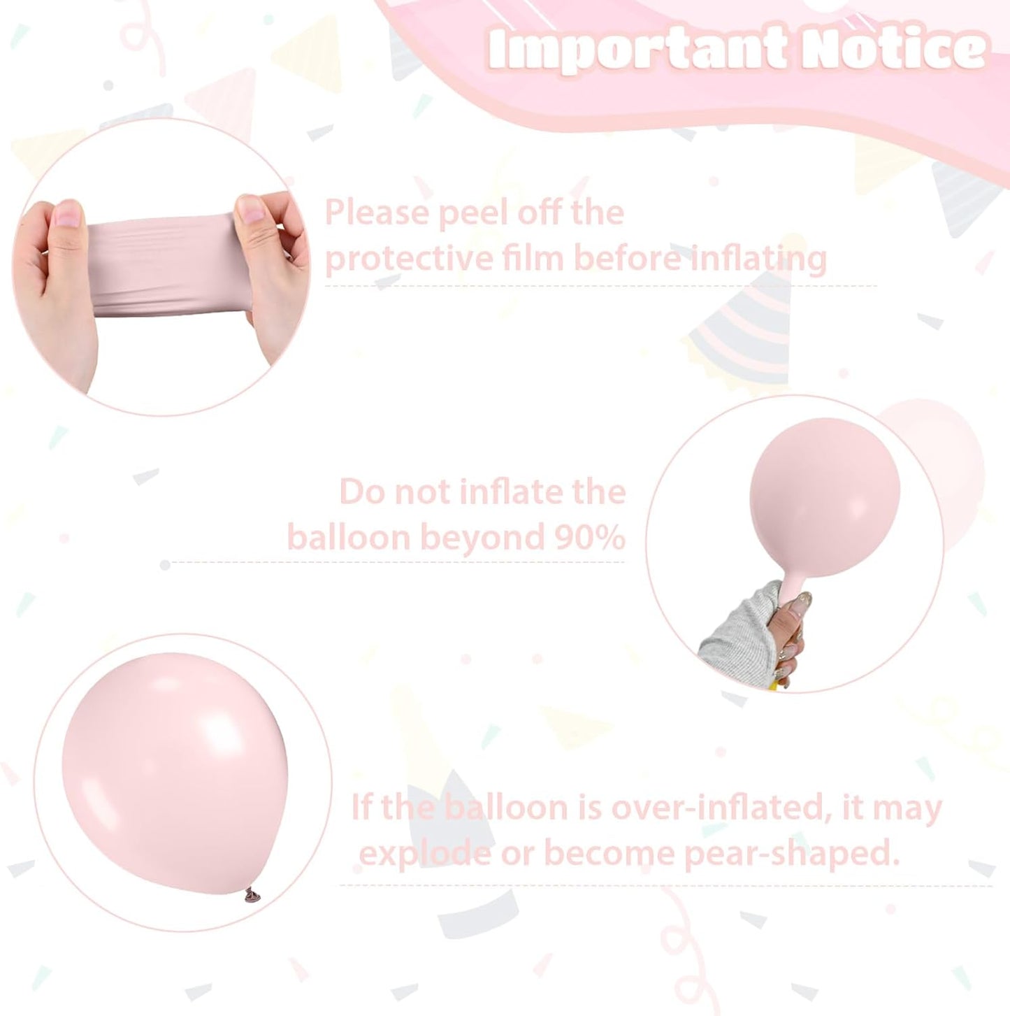 Boho Dusty Pink Balloons, 12 Inch Pastel Light Pink and White Sand Ivory Nude Beige Neutral Balloons for Girls Baby Shower Decorations Birthday Boho Wedding Bridal Engagement Party Backdrop