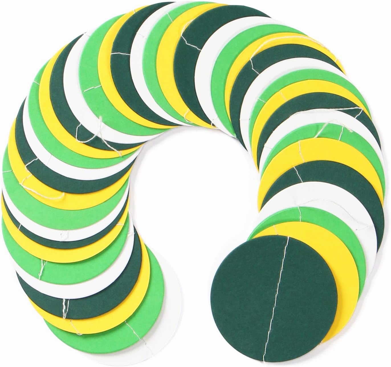Yellow Green White Party-Decorations Garland - 52Ft Spring Summer Hanging Paper Streamers Banner, Graduation Birthday Wedding Engagement Baby Shower Garden Tea Party Decor Ouruola