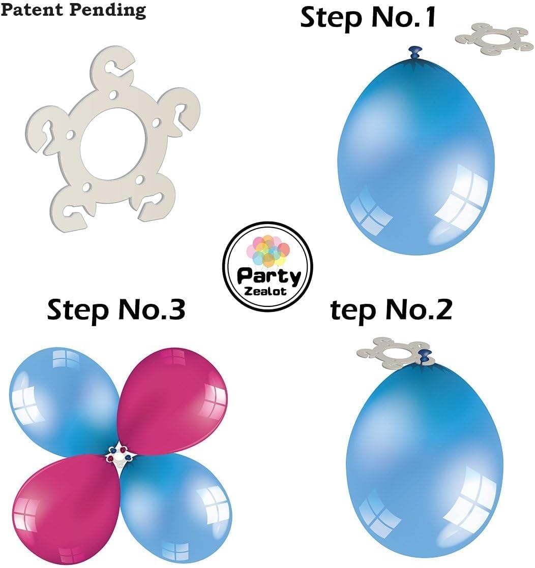 135 Pcs Flower Balloon Clips for Balloon Arch Plastic Balloons Arch Clips Flower Balloons Connectors Clip Holders for Weddings Birthdays