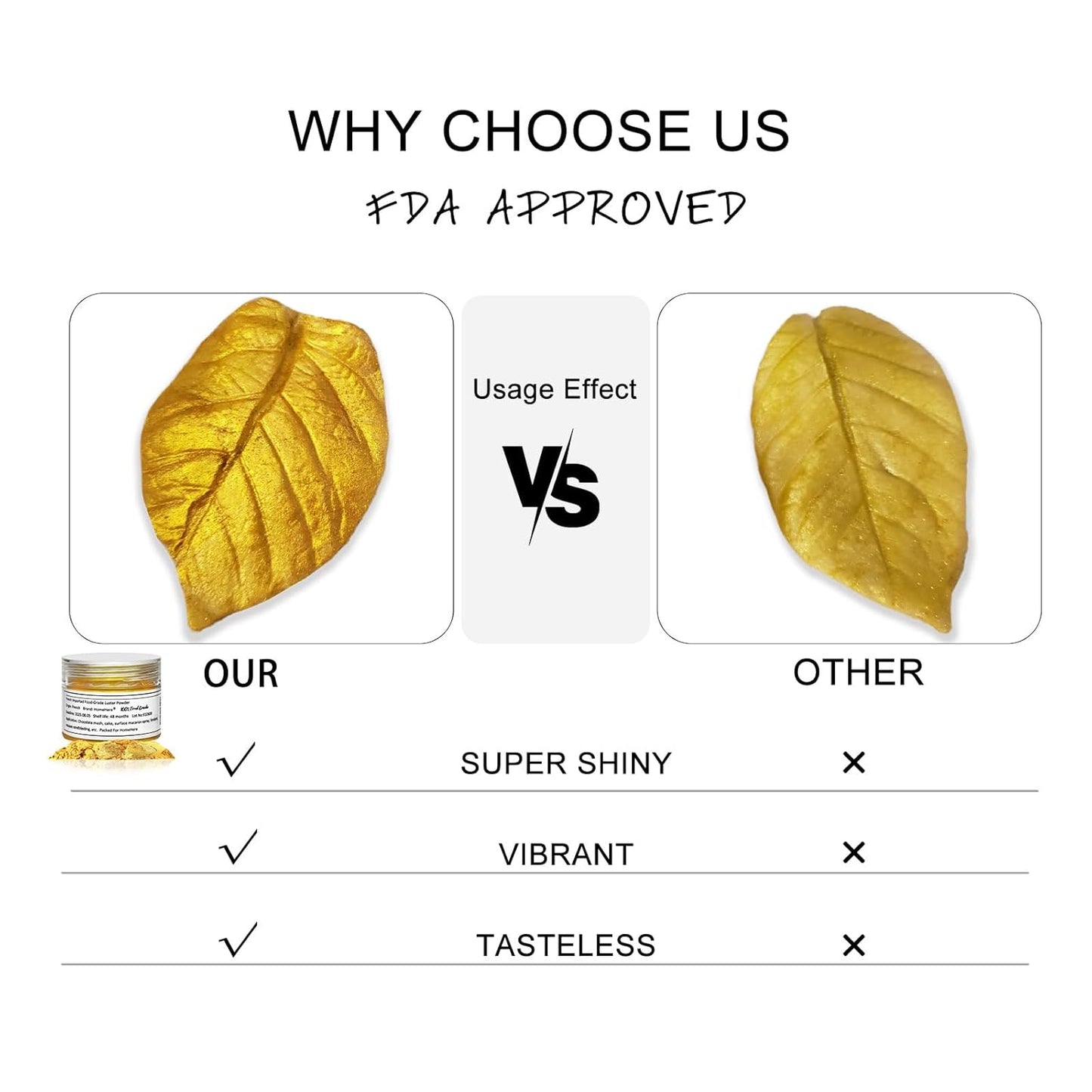 HomeHere Luster Powder Dust Edible Cake Dust, 7g